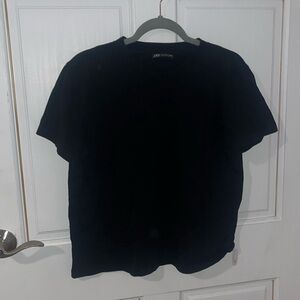 Zara Plain Black Tee